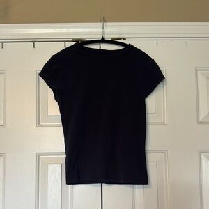 Fitted Black Cap Sleeve Tee